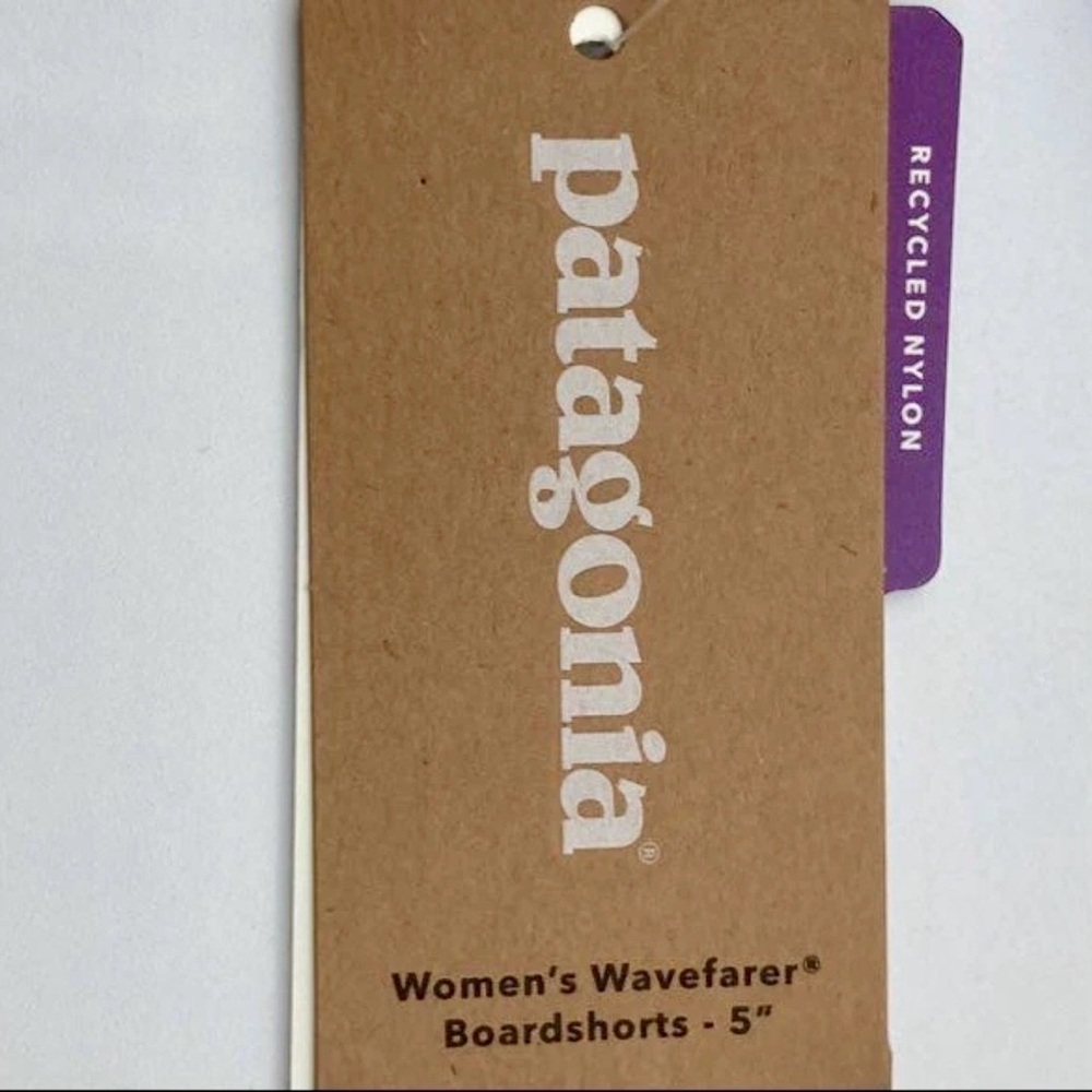 Patagonia NWT Womens Violet Blue Adjustable Waist Athletic Board Shorts Size 10 - Picture 2 of 8